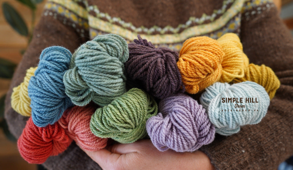 Simple Hill Farm Merino Plant Dyed Yarn